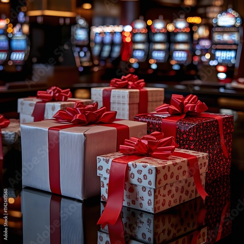 Luxurious Gifts in Casino Setting photo