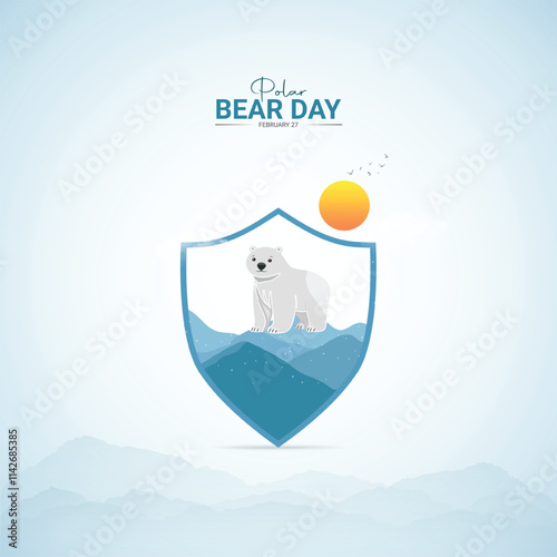 International Polar Bear Day creative design. Polar Bear Day social media poster vector.