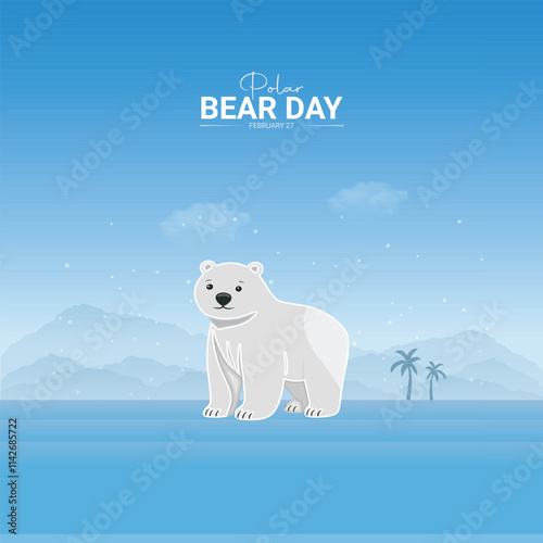 International Polar Bear Day creative design. Polar Bear Day social media poster vector.