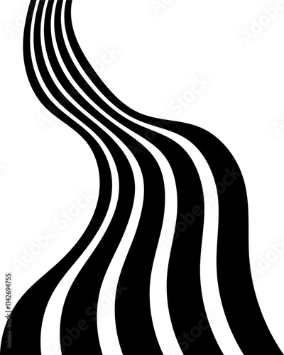 Geometric Abstract Decorative line wave Background. optical art illusion. perspective line stripes with 3d dimensional effect