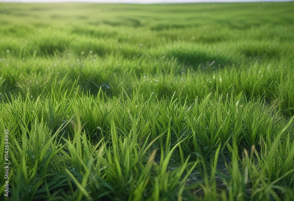 A single tall blade of green grass standing alone in a vast open field, field, space A single tall blade of green grass standing alone in a vast open field, field, space