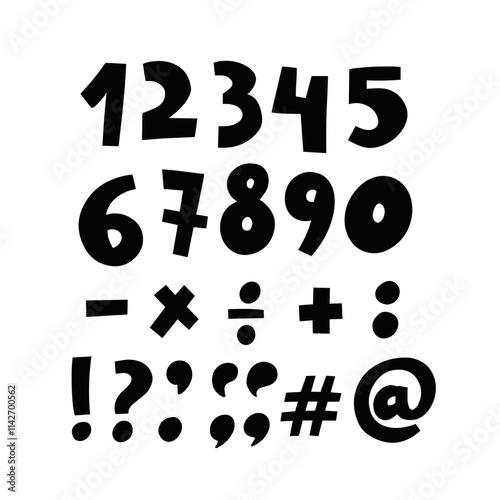 A delightful collection of playful numbers and symbols that are very engaging and fun