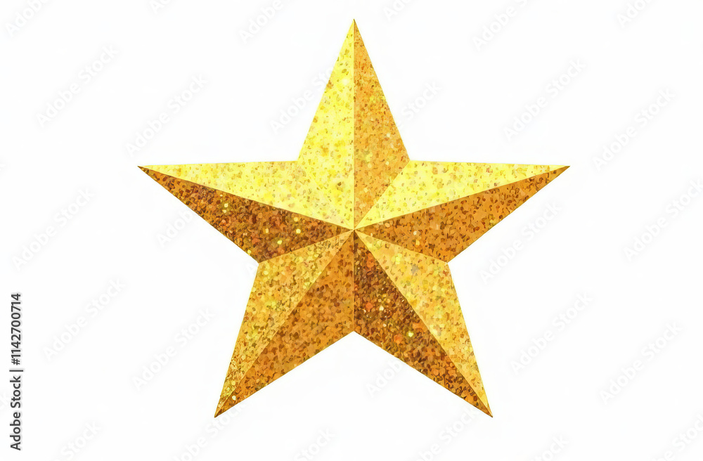 Golden star, isolate on white background. Golden star, isolate on white background.