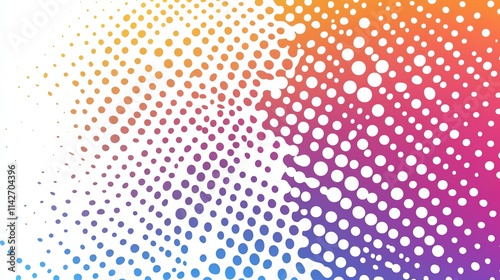 A vibrant halftone pattern in gradients of bright colors. photo