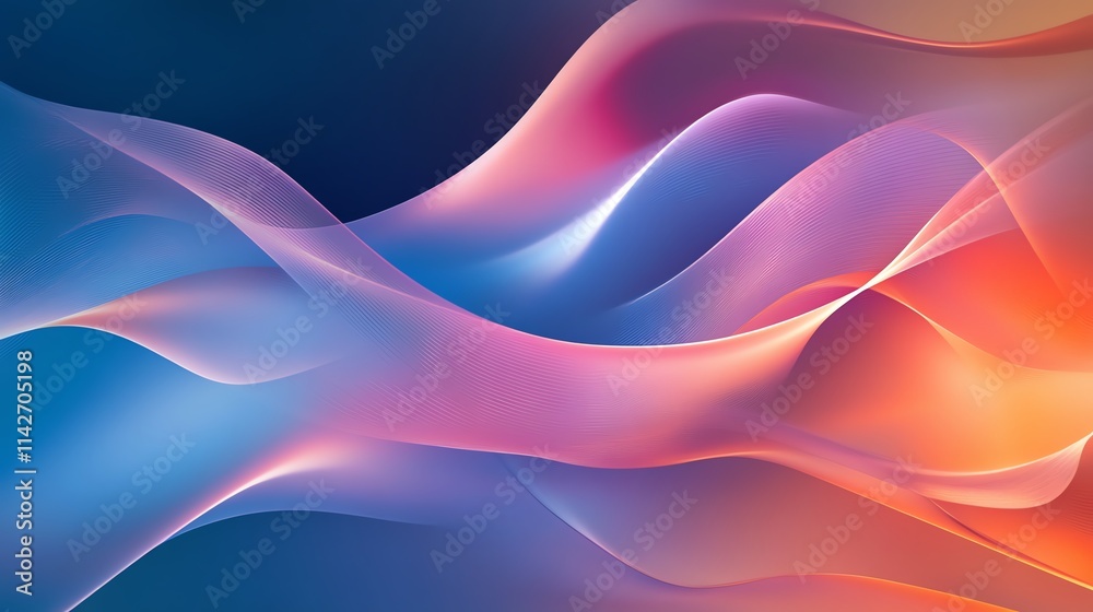 Abstract colorful waves creating a vibrant visual effect.