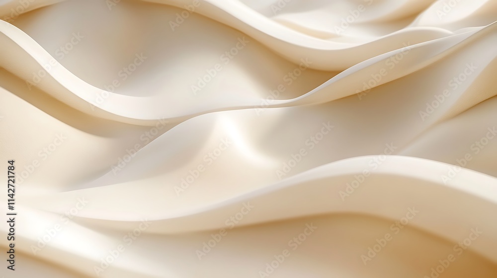 Elegant Cream Colored Fabric Draped Softly