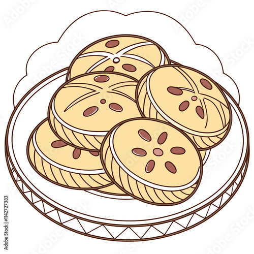 illustration of a pie
