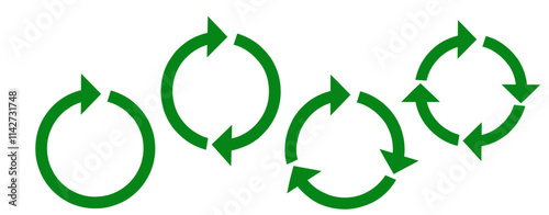 Circle Arrow icons set vector illustration, refresh, reload, Set of rotating circle arrows, different circular arrows isolated, recycling sign, arrow clock rotating symbol, arrow sign