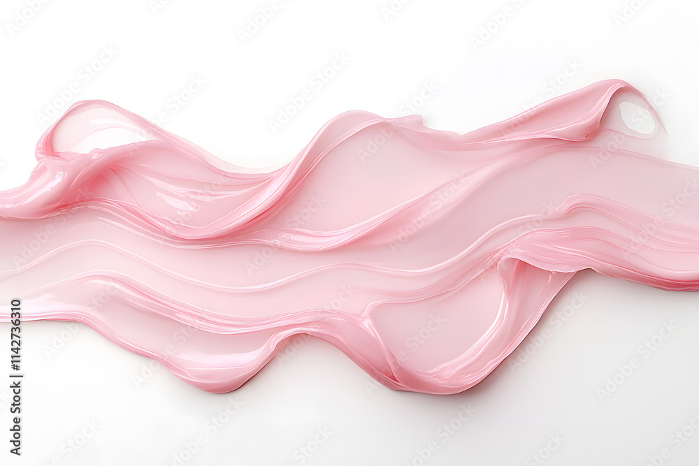 Pink gel lip balm smudge isolated on background. Pink gel lip balm smudge isolated on background.