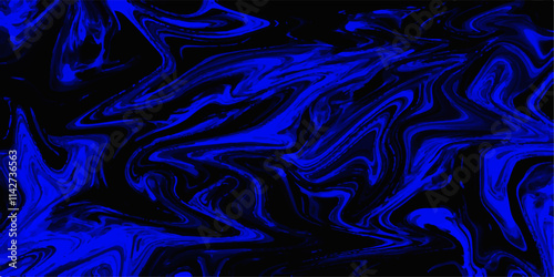 Electric Blue Abstract Marble Texture. Fluid Abstract Blue Wave Pattern. Dark Abstract Marbled Swirls Wallpaper. Luxurious Blue Ink Marble Design for Art Projects. Abstract Flow  Liquid  Art Wallpaper
