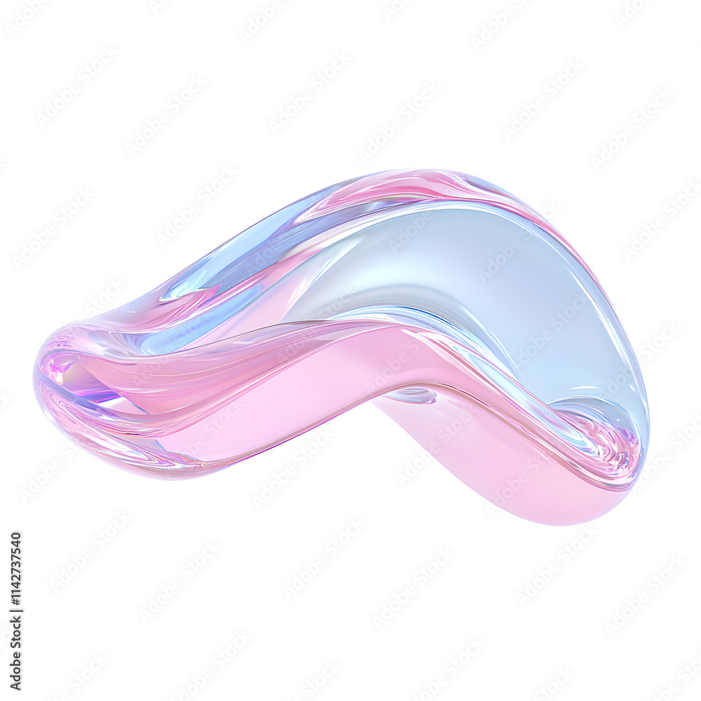 Abstract Glossy Vibrant Pink Gel Rhythmic Waves and Isolated on white background Abstract Glossy Vibrant Pink Gel Rhythmic Waves and Isolated on white background