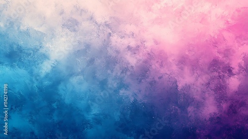 Dreamy Blue and Pink Abstract Digital Painting. AI Generated