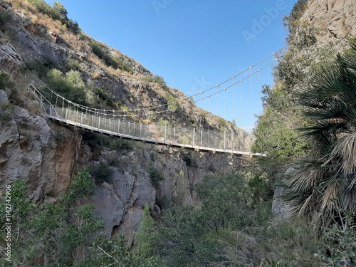 Puente colgante situado en Chulilla (Valencia) photo