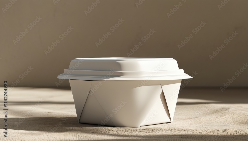 Takeout container mockup with copy space for branding and design