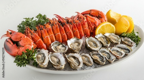 Fresh Seafood Platter with Lobster and Oysters