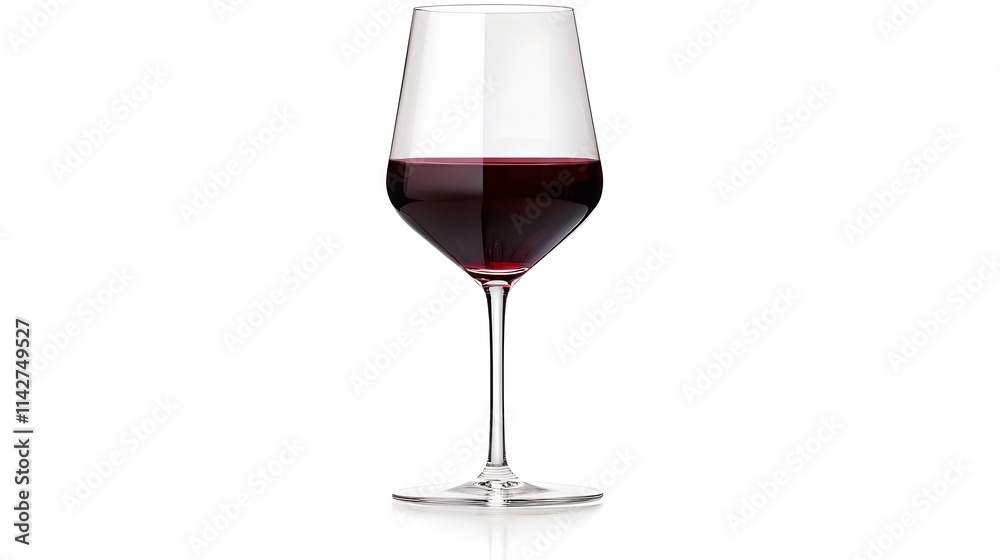 Elegant Red Wine Glass Filled with Rich Merlot on a Clean Background Perfect for Wine Lovers, Restaurants, or Culinary Promotions and Marketing Campaigns Elegant Red Wine Glass Filled with Rich Merlot on a Clean Background Perfect for Wine Lovers, Restaurants, or Culinary Promotions and Marketing Campaigns