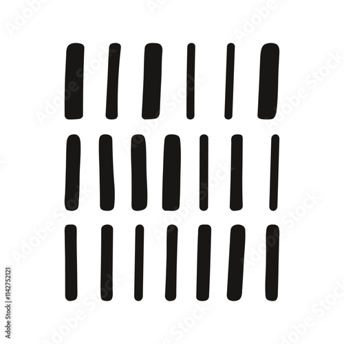Hand drawn vertical stripes pattern. Minimal geometric repeat lines for wallpaper, textile