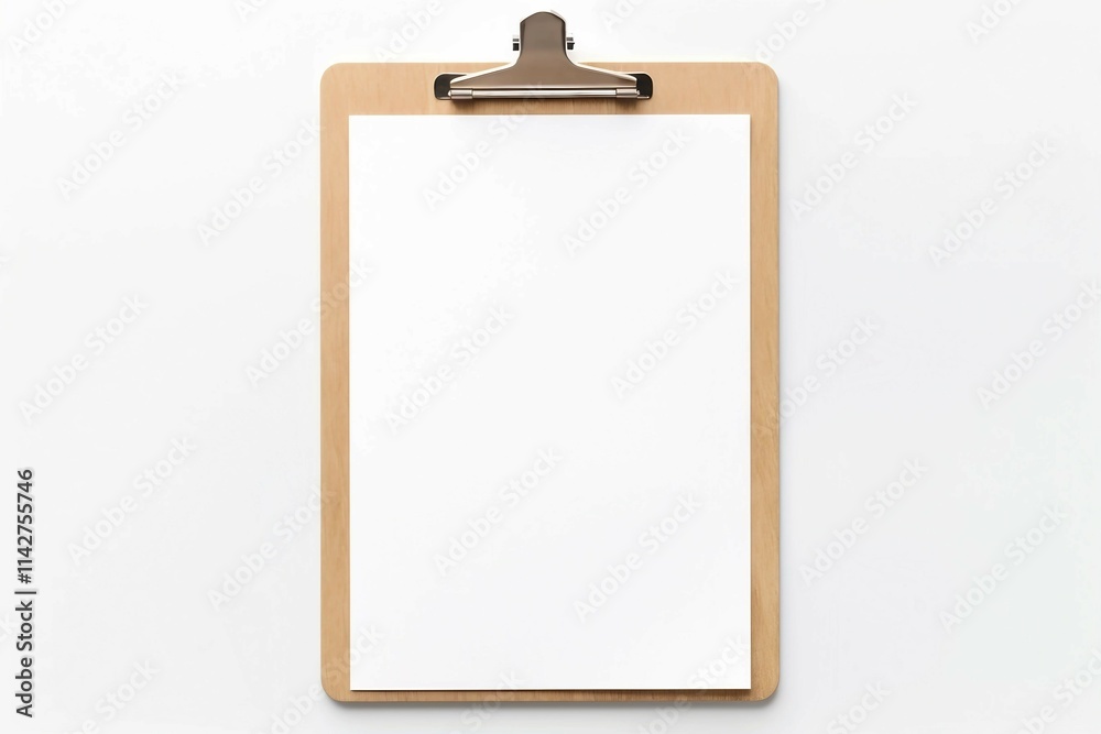Clipboard , Isolated white background, flat lay Clipboard , Isolated white background, flat lay
