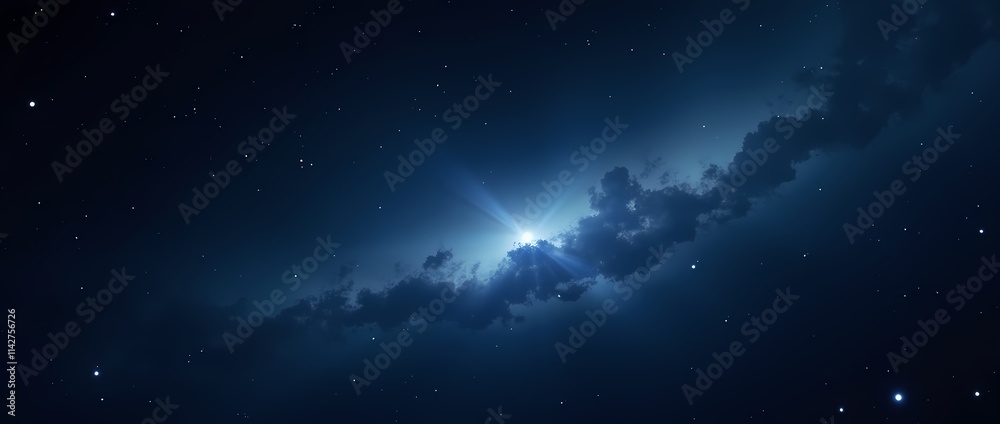 Fototapeta premium wallpaper dark night, stars and space, soft starlight
