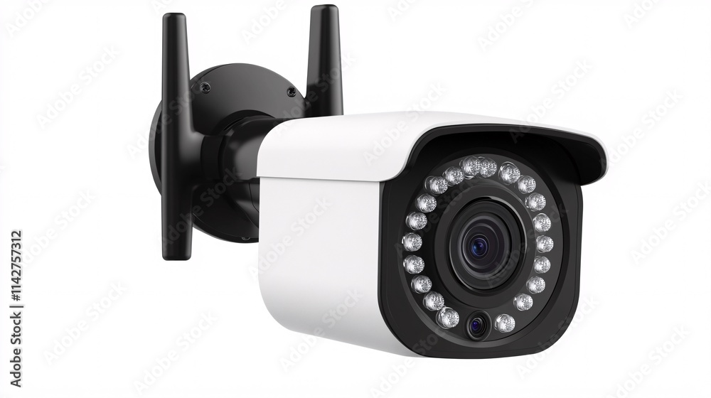 High-tech security camera with night vision, ideal for home surveillance.