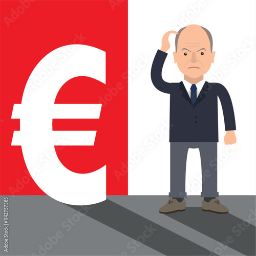 Politiker Euro Nachdenkend