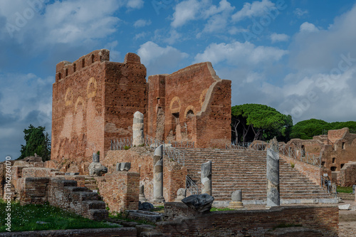 Fotografie Ostia, Lazio. Archaeological Park of Ostia Antica