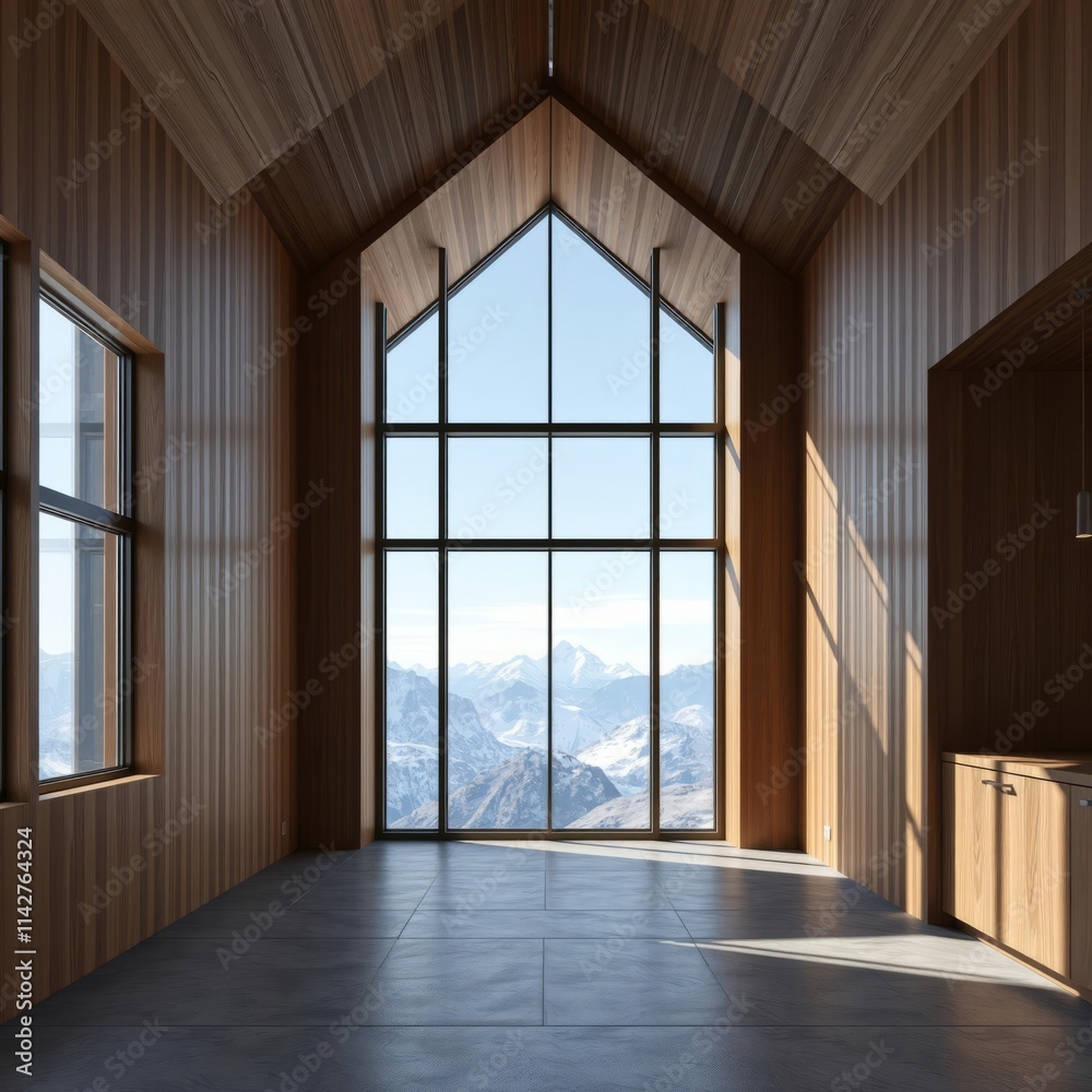 High-quality 3d view of a canadian room with a maple wood wall and concrete floor rocky mountains in sight wood concrete design wood design concrete architecture wall floor modern High-quality 3d view of a canadian room with a maple wood wall and concrete floor rocky mountains in sight wood concrete design wood design concrete architecture wall floor modern