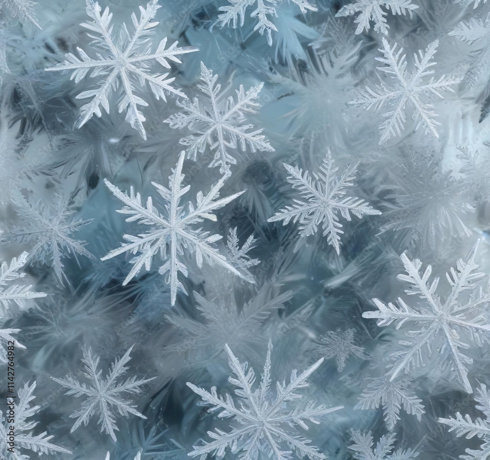 Seamless abstract ice texture with snowflakes and frost, seamless pattern, snowy, background, winter, frosty Seamless abstract ice texture with snowflakes and frost, seamless pattern, snowy, background, winter, frosty