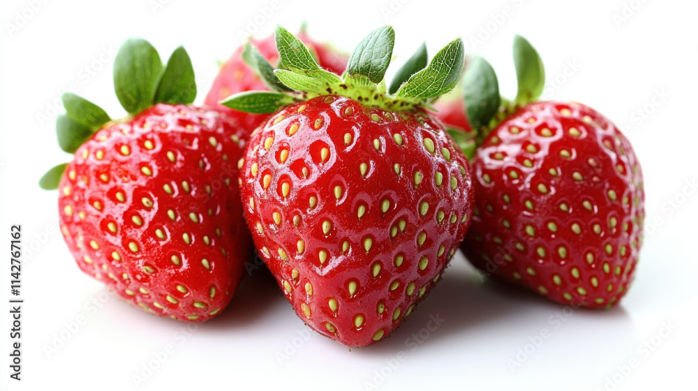Fresh strawberries with vibrant red color and green leaves, perfect for desserts or healthy snacks. Their juicy texture and sweet flavor make them delightful treat Fresh strawberries with vibrant red color and green leaves, perfect for desserts or healthy snacks. Their juicy texture and sweet flavor make them delightful treat