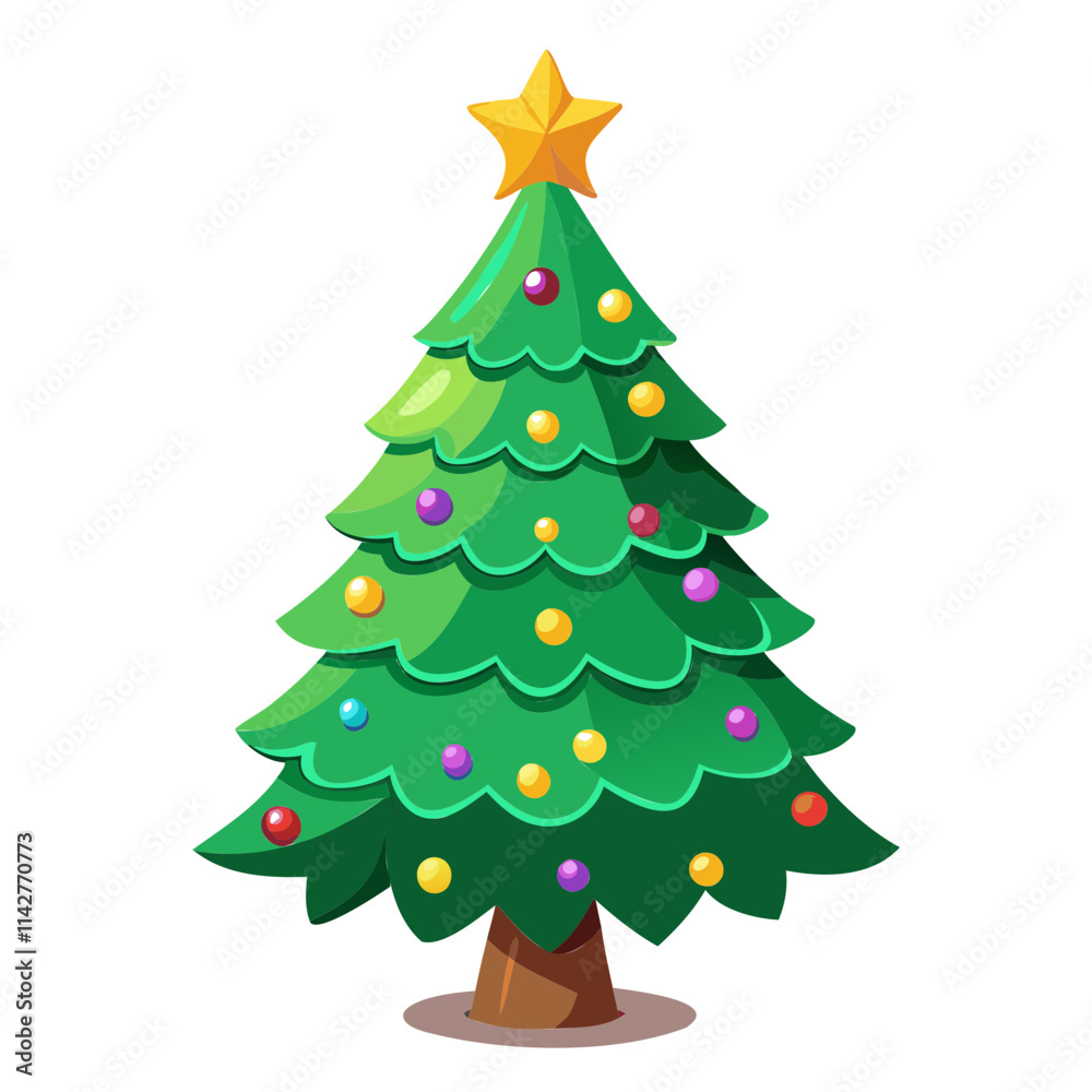 Vibrant Christmas Tree Silhouette Vector isolated on Transparent background Vibrant Christmas Tree Silhouette Vector isolated on Transparent background