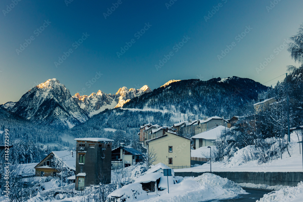 Cold morning in the heart of Julian Alps