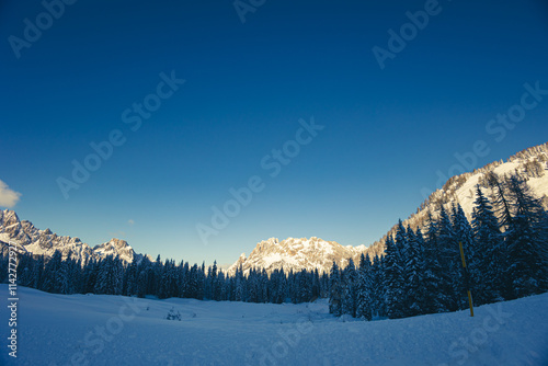 Ski mountaineering in the Carnic Alps, Friuli-Venezia Giulia, Italy photo