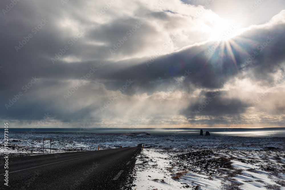 lóndrangar in a winter day