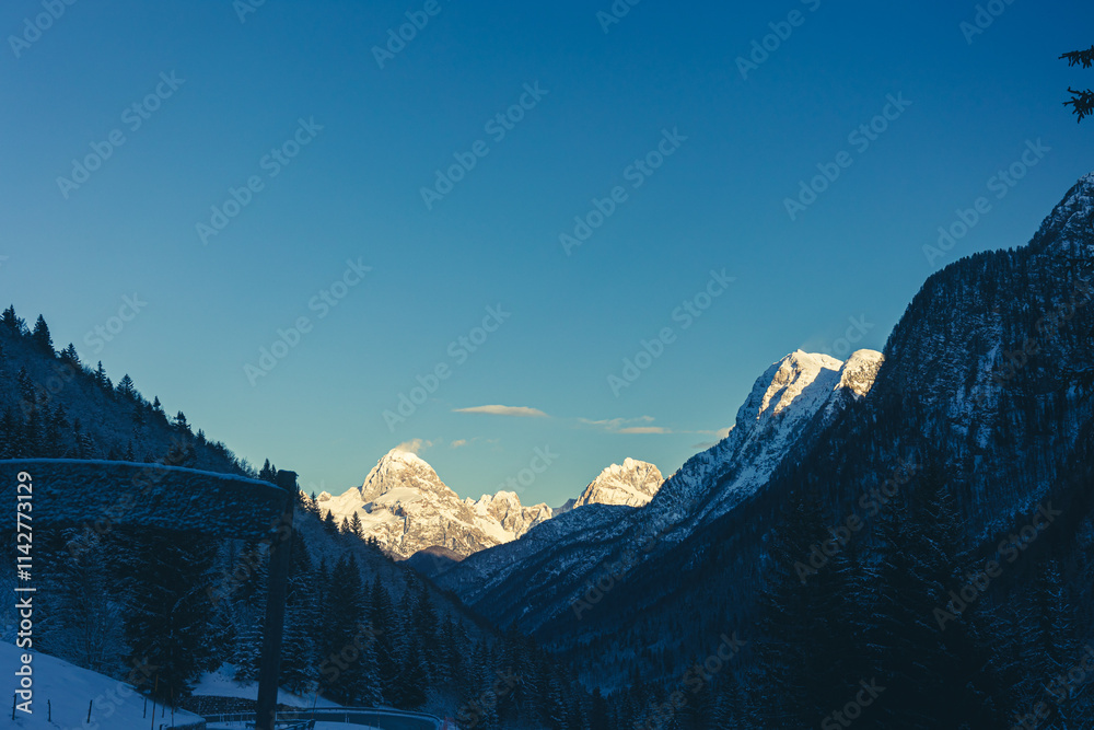 Cold evening in the heart of Julian Alps