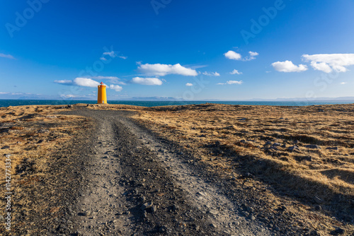 Iconic lighthouse in iceland