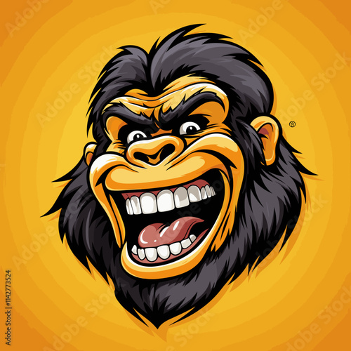 Gorilla cute vector illustration