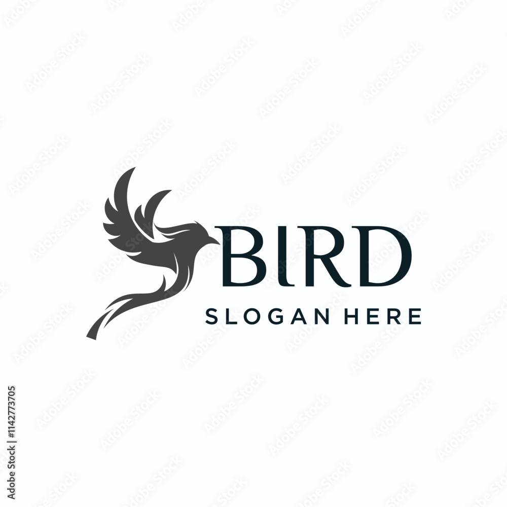 tropical bird logo with wings concept, tropical bird logo. tropical bird logo with wings concept, tropical bird logo.