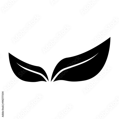 leaf icon, simple flat style, illustration, logo sign symbol pictogram template, for ui or ux isolated on white for mobile app, editable