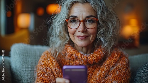 A caregiver assisting a senior patient in setting up a health tracking app on their smartphone