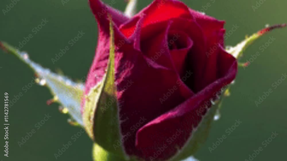 A Stunning View of a Red Rose in Full Bloom A Stunning View of a Red Rose in Full Bloom
