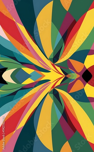 Wallpaper Mural Abstract background with colorful geometric shapes vector illustration for your design Torontodigital.ca