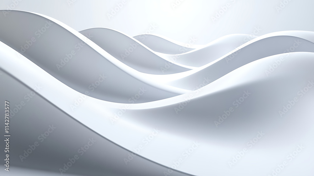 Fluid White Abstract Waves Fluid White Abstract Waves