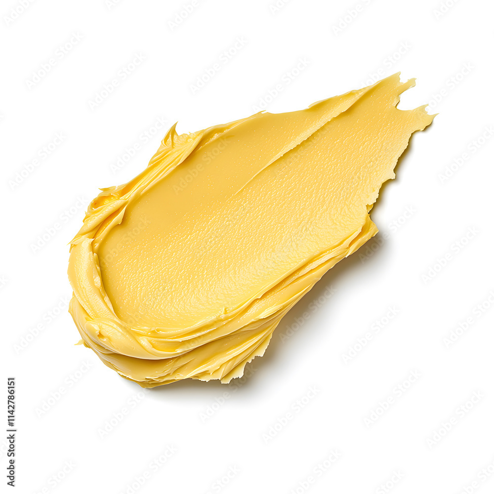 Piece of soft butter isolated on white background Piece of soft butter isolated on white background