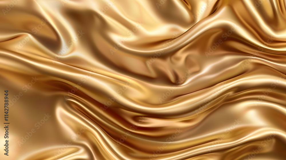 Abstract 3D Background with flowing liquid wavy gold texture Abstract 3D Background with flowing liquid wavy gold texture
