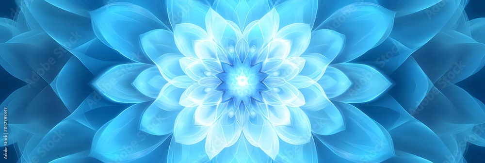 Abstract blue glowing flower mandala. Abstract blue glowing flower mandala.