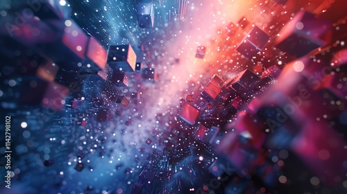 a colorful abstract background with a lot of small objects