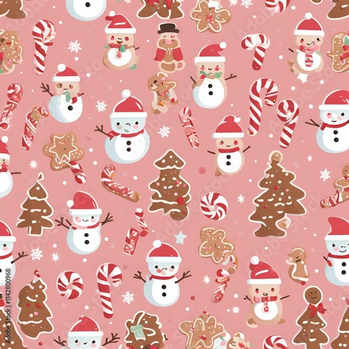 seamless pattern with santa claus