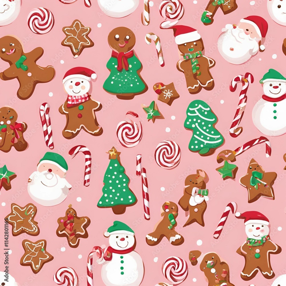 seamless pattern with Christmas elements seamless pattern with Christmas elements