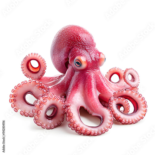 Fresh octopus on a white background photo