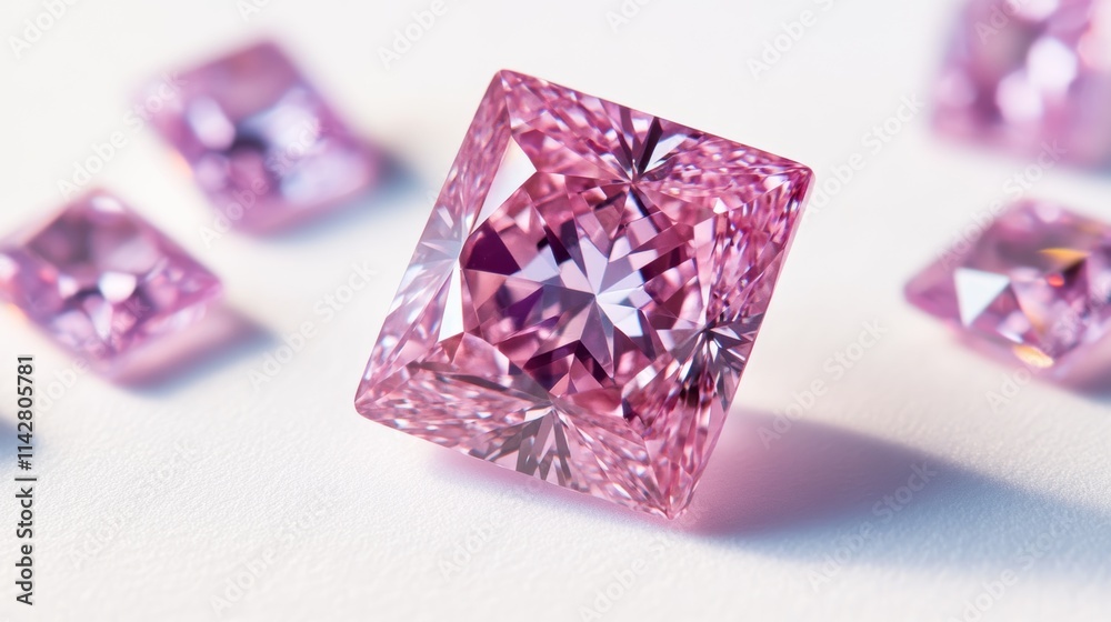 Light purple, pink diamond isolated on white background.Vector illustration. Light purple, pink diamond isolated on white background.Vector illustration.